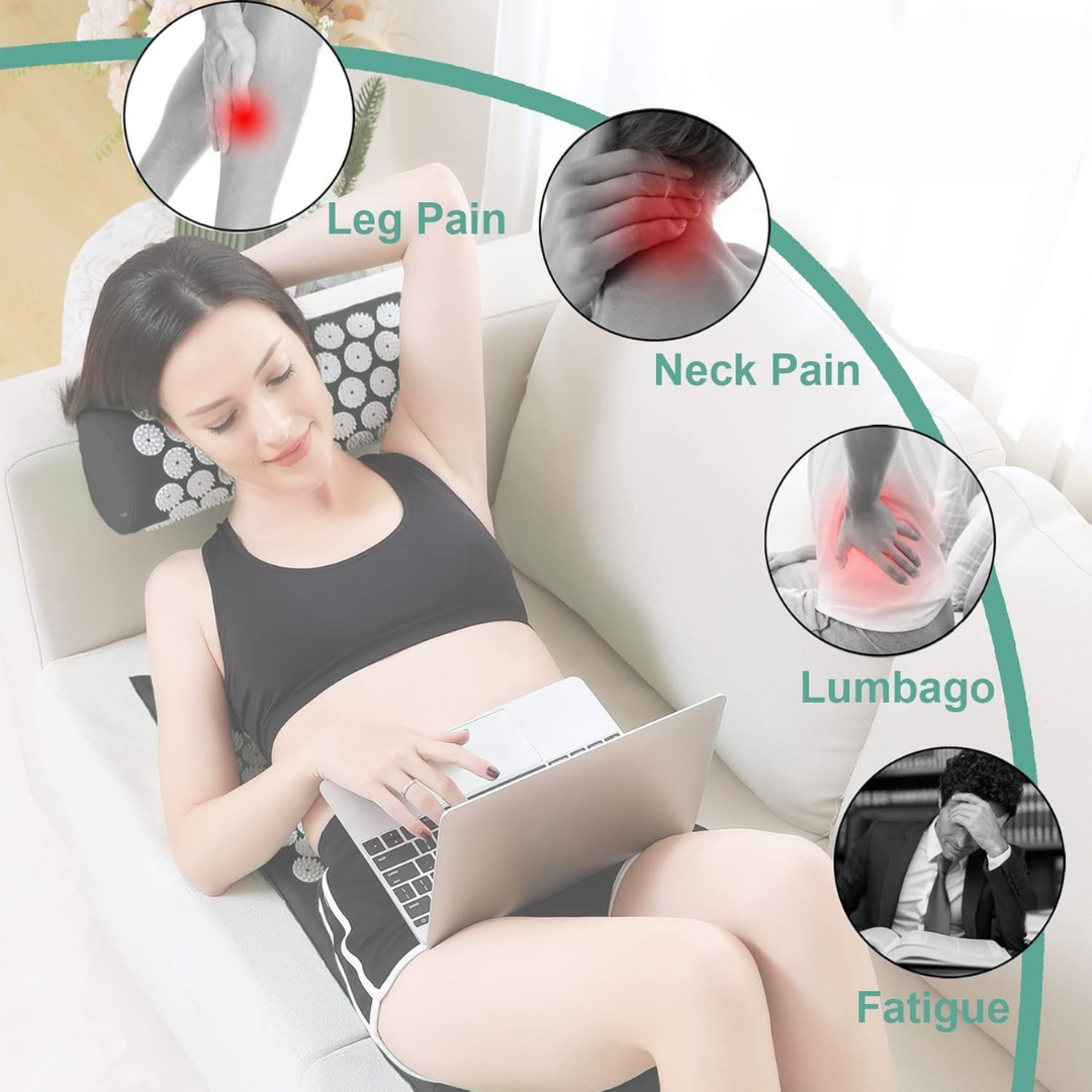 Full Body Acupressure Mat with Pillow